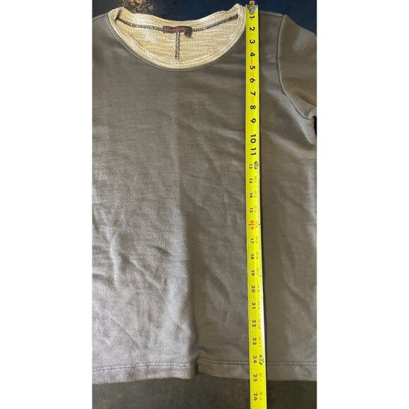 Fresh Produce Soft Blue Round Neck 3/4 Sleeve Made in USA Top Sz 14 - Picture 9 of 11